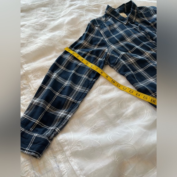 Faded Glory Womens XXL Blue/White Long Sleeve Plaid Shirt - Picture 10 of 15